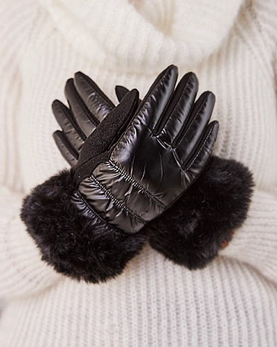 Royalfashion Women's gloves with fur