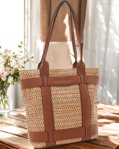 Royalfashion Large straw women's summer bag