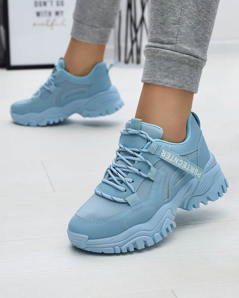 Blue women's sneaker sports shoes Evilpo- Footwear