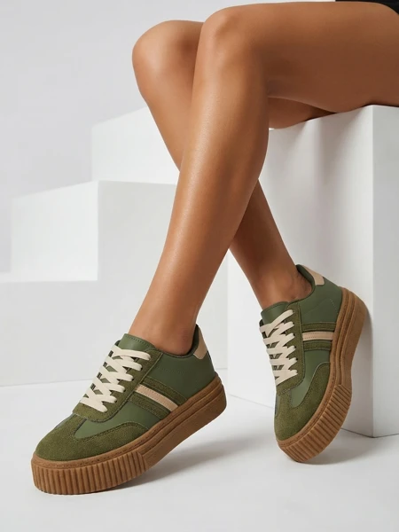Flora Women's Sneakers Green Ecological Comfortable for Spring