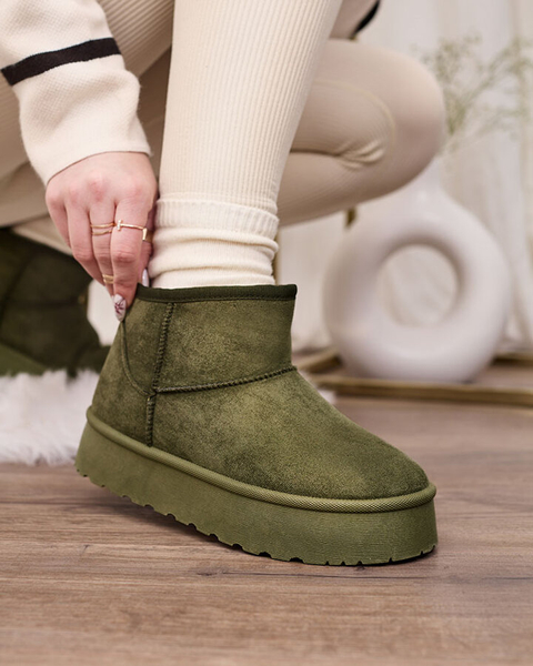 Royalfashion Green women's platform snow boots Ersinella