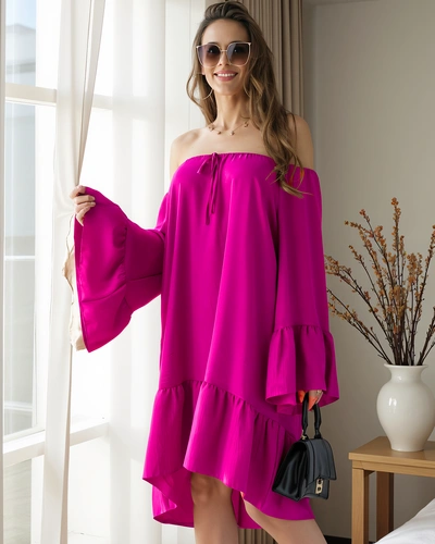 Royalfashion Women's dress a'la Spanish with ruffles oversized