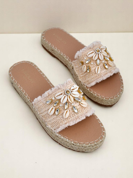 Royalfashion Women's slides with shells Sandy