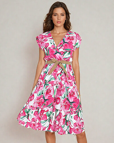 Royalfashion Women's midiw floral dress