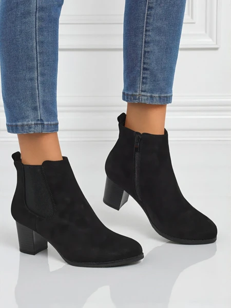 Velvet Trace Women's Eco-Suede Heeled Ankle Boots