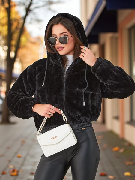 Royalfashion Women's faux fur jacket