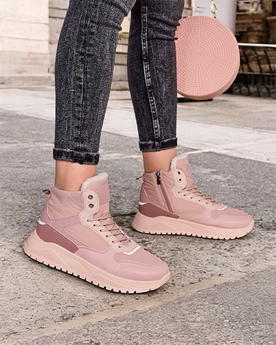 Royalfashion Insulated women's sneakers with fur Retodaf