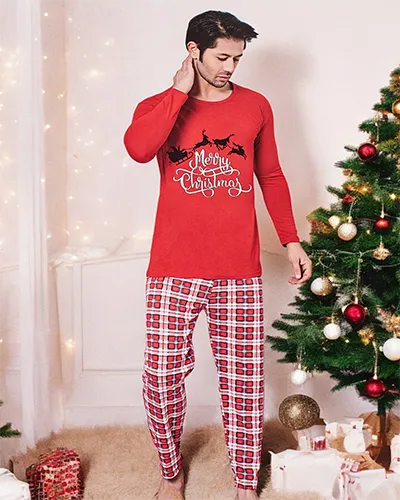Royalfashion Cotton men's holiday pajama