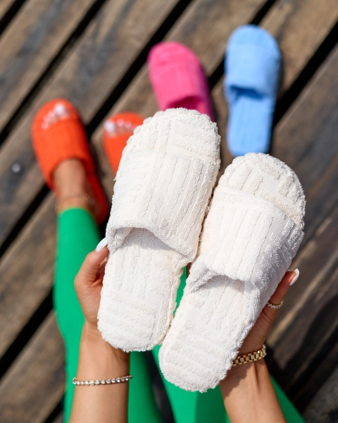 Royalfashion Beige women's fabric flip-flops Tylles