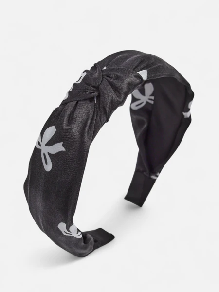 Royalfashion Satin Headband with Braid and Print