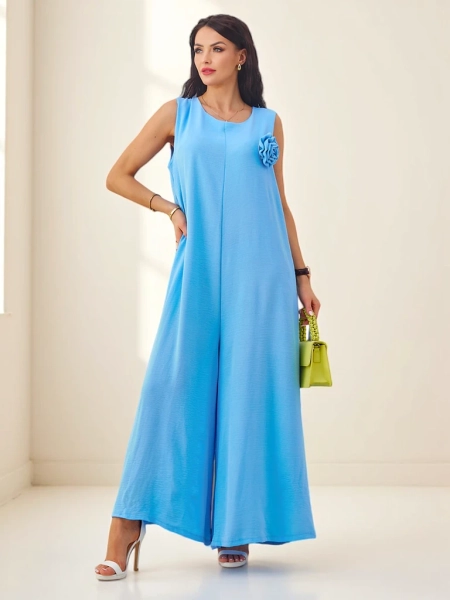 Royalfashion Viscose long jumpsuit with wide legs