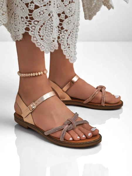 Royalfashion Women's Sandals with Decorative Rhinestones Bella Shine