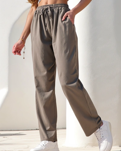 Royalfashion Cotton straight women's trousers