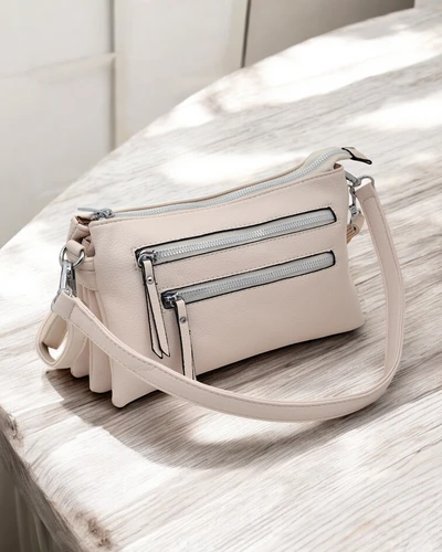 Royalfashion Small women's handbag made of eco-leather with 3 compartments