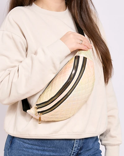 Royalfashion Quilted pearl women's waist bag