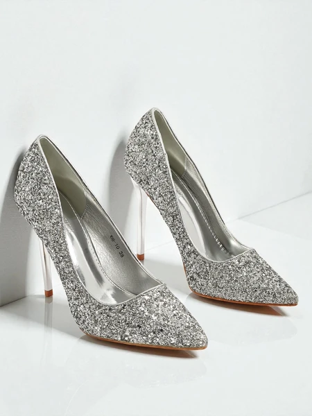 Zavrimea Women's Eco-Leather Glitter Pumps