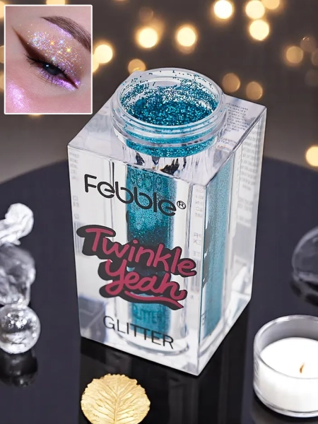 Twinkle Yeah Turquoise face and body glitter