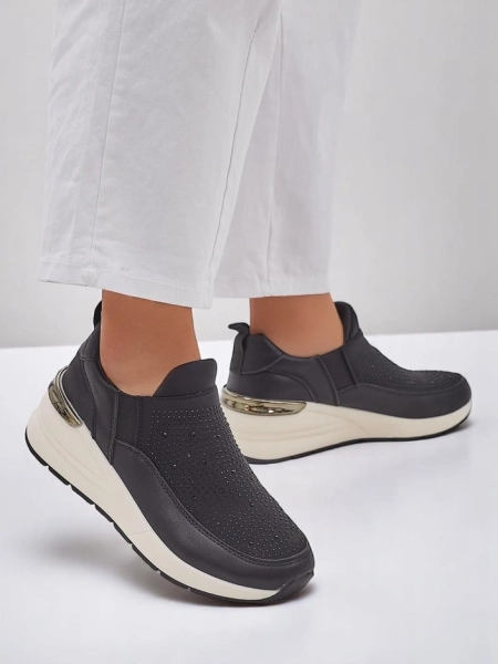 Royalfashion Slip-on women's sports shoes with rhinestones Elera