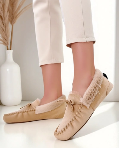Royalfashion Women's moccasins with fur Ahtikes