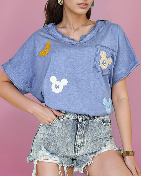 Royalfashion Women's t-shirt with patches