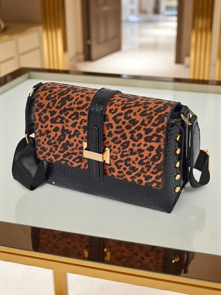 Patent Small Women's Faux Leather Handbag Panthere Mist