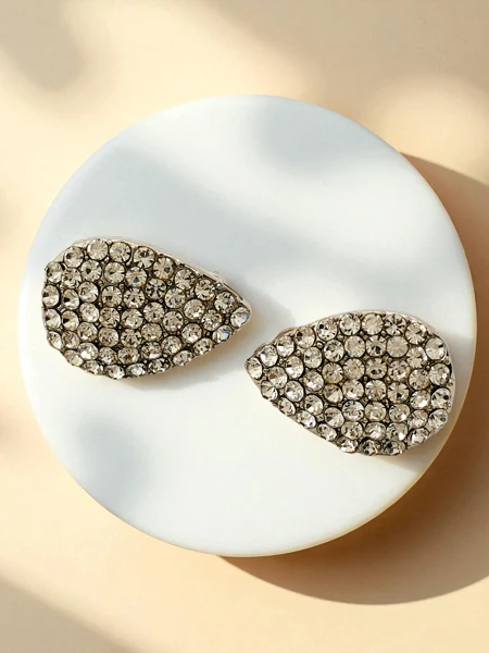 Royalfashion Women's clip-on earrings with cubic zirconia