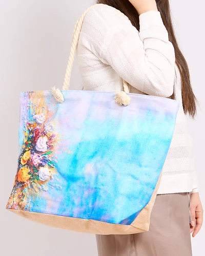 Royalfashion Large fabric bag with print