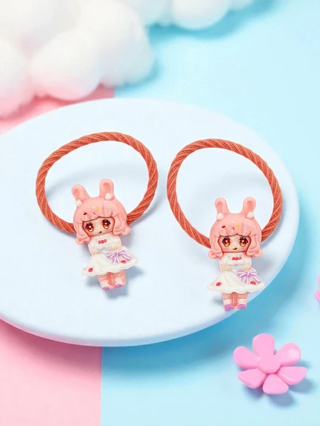 Bambina Rosetta hair ties with doll motif