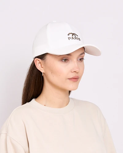 Royalfashion Women's cap with a visor and rhinestone decoration