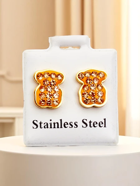 Royalfashion Women's bear-shaped earrings