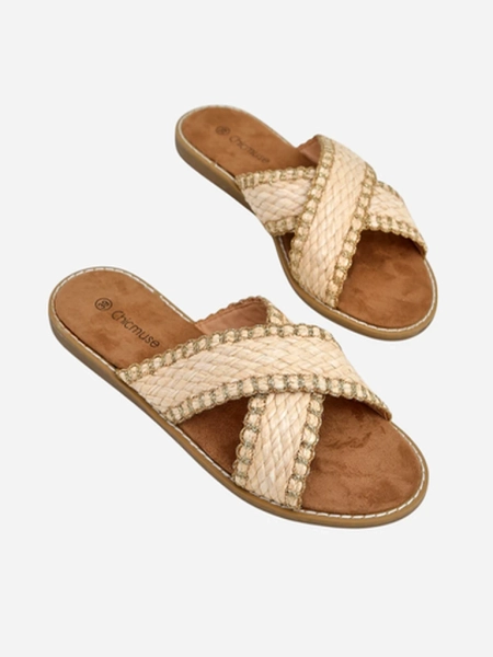 Royalfashion Women's flip-flops with braided straps Bornes