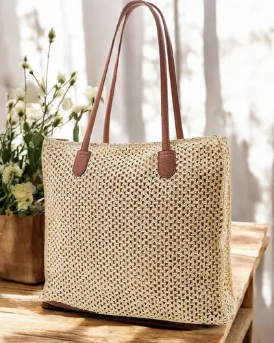 Royalfashion Large straw women's summer bag