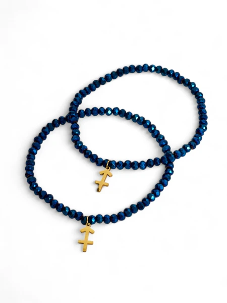 Royalfashion Two Women's Bracelets with Anchor Pendant