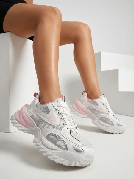 Royalfashion Women's Patent Sneakers Leysi