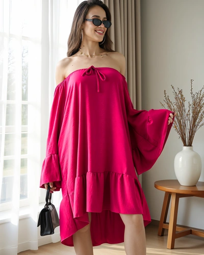 Royalfashion Women's dress a'la Spanish with frills oversized