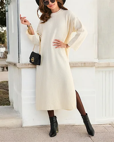 Royalfashion Women's long sweater dress