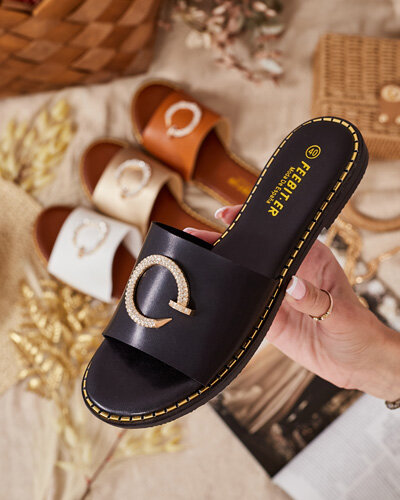 Royalfashion Women's Omerta flat sole flip-flops