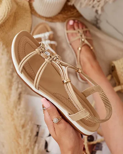 Royalfashion Women's zirconia sandals Solin