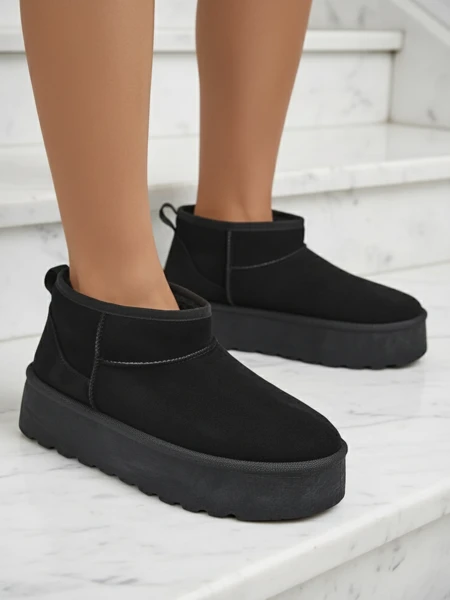 Royalfashion Women's platform a'la snow boots in black Dagodo