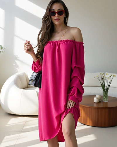 Royalfashion Smooth women's dress a'la Spanish with frills