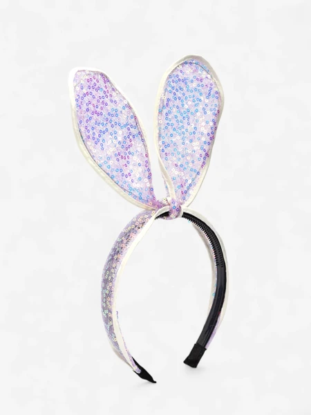 Royalfashion Children's headband with rabbit ears and sequins