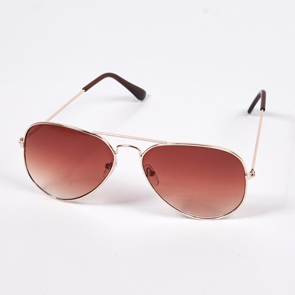 Brown gold-rimmed sunglasses - Accessories