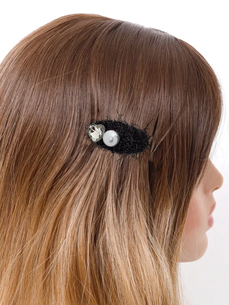 Royalfashion Aurelia Nero Hair Clip with Pearl
