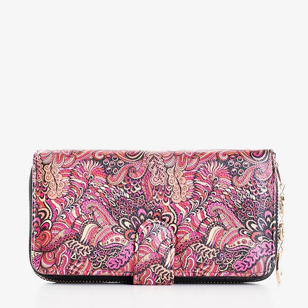 Red patterned wallet - Wallet