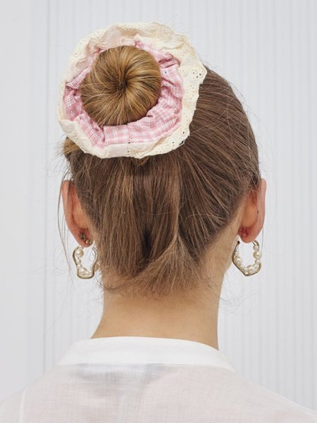 Royalfashion Checkered hair scrunchie Clariette