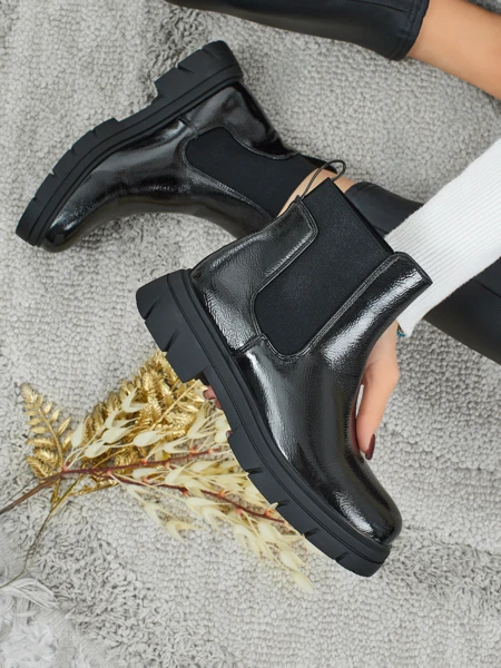 Oryss patent eco-leather ankle boots