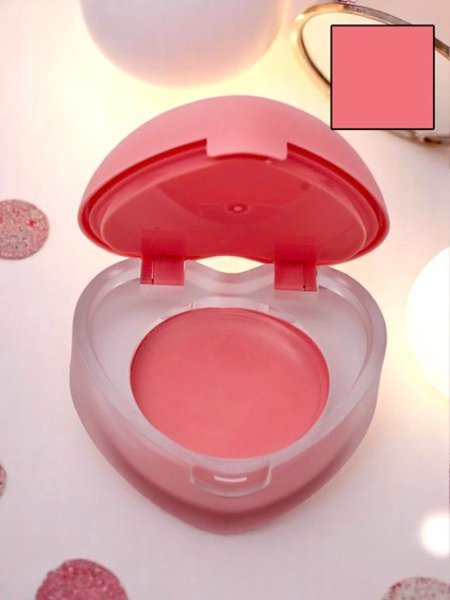 2-in-1 Lipstick and Blush in a Heart-Shaped Jar Peach Rose