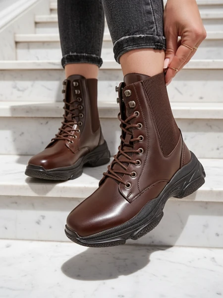 Royalfashion Women's work style ankle boots Ronoppa