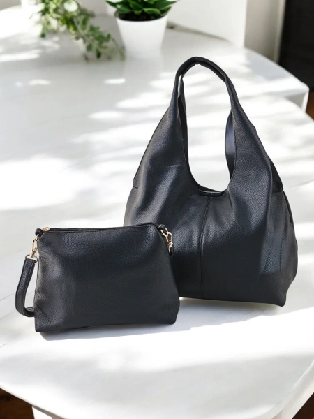 Royalfashion Large women's shopper bag with a large cosmetic pouch