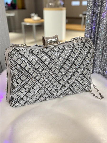 Royalfashion Women's Clutch Bag with Cubic Zirconia Seraphine Glint